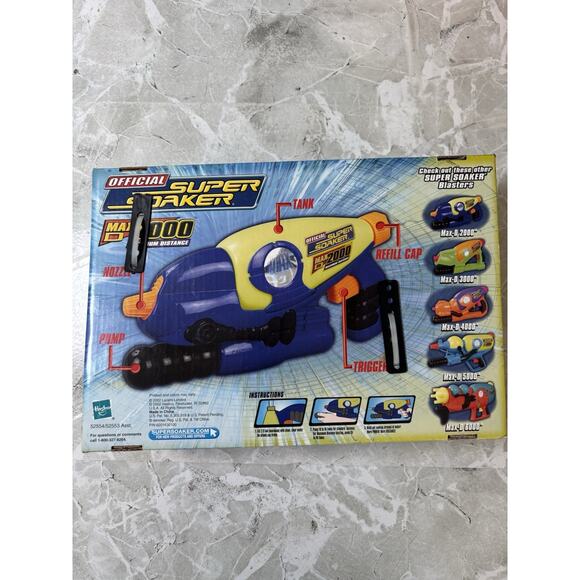 2002 Larami Super Soaker Squirt Toy Max-d 2000 Hasbro New Original Box NOS Vtg - Picture 5 of 5